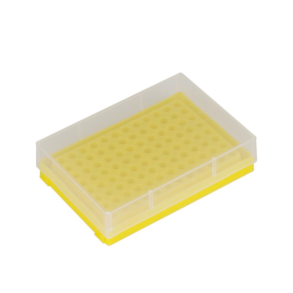 Centrifuge Tube Rack - プラスチック部品試験管ラック、96ソケット、0.2mlのチップチューブ、学校実験装置に適しています、1個