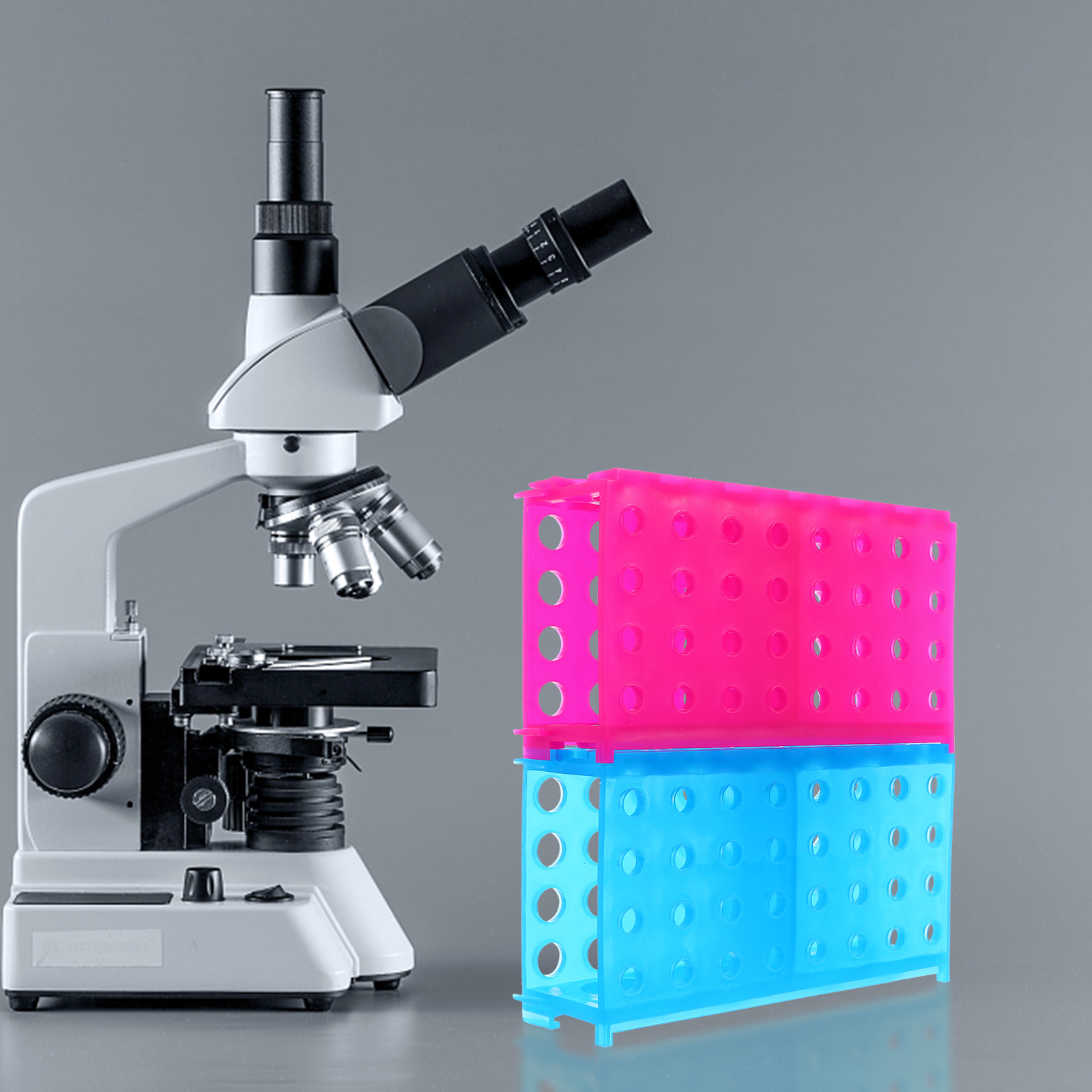 Centrifuge Tube Rack - 2 個のプレミアム厚みのあるプラスチック遠心管ラック 0.5ml 1.5ml 10ml 50ml
