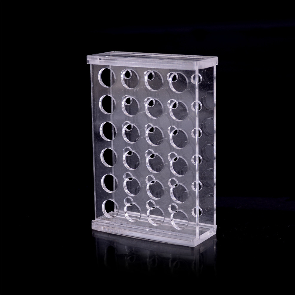 Centrifuge Tube Rack - プラスチック製テストチューブホルダー,直径11mm,24穴,1.5mlの透明な部品,テスト機器