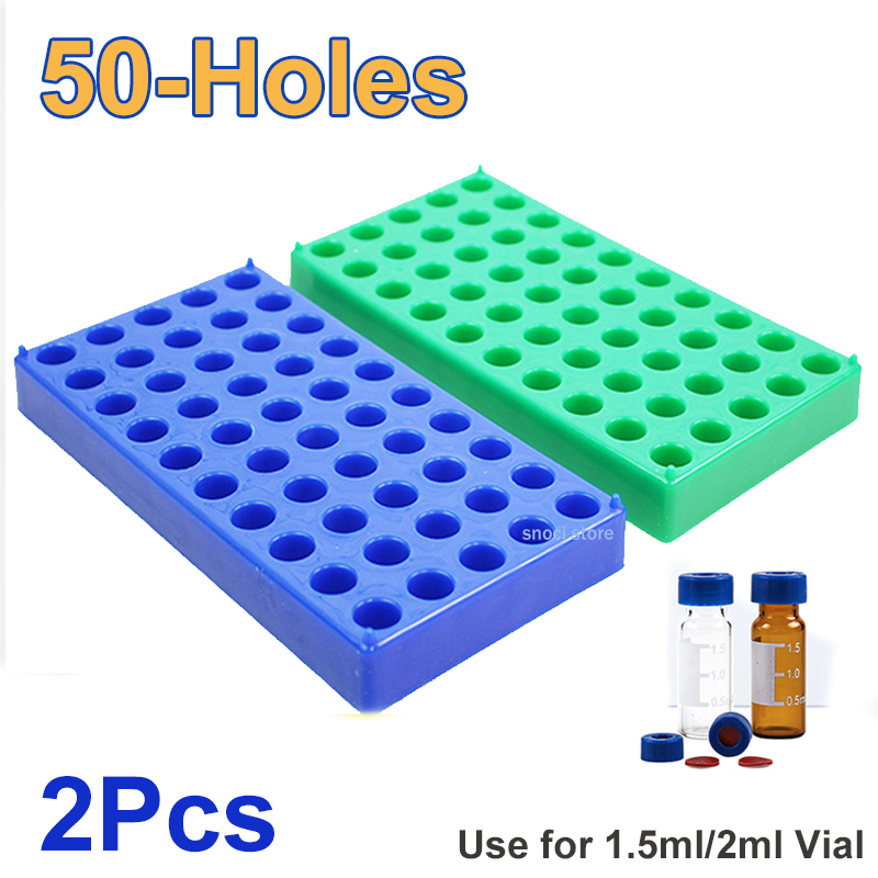 Centrifuge Tube Rack - プラスチックバイアルラック 50 ホールド 12mm 1.5/2ml バイアルに適しています