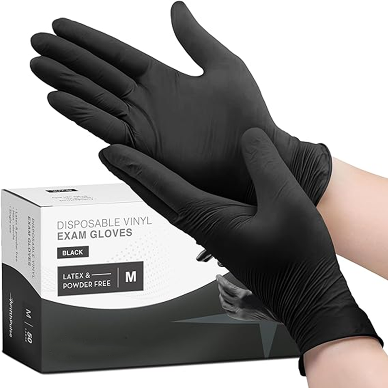 Disposable Gloves Nitrile - 20/50/100 個使い捨てニトリル手袋滑り止め黒工業用手袋自動車整備士修理クリーニング作業パウダーフリー