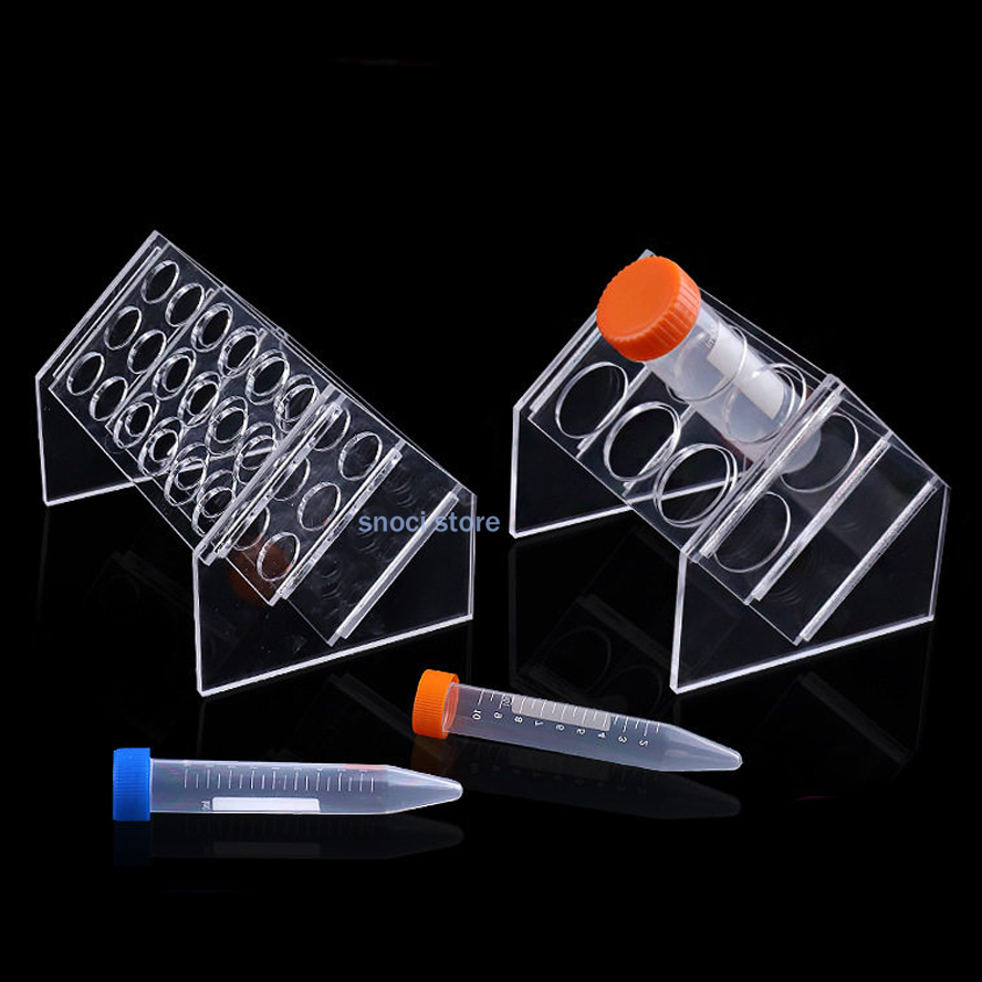 傾斜式アクリル試験管ホルダー 6ウェル、8ウェル、18ウェル - Centrifuge Tube Rack のレビューと価格