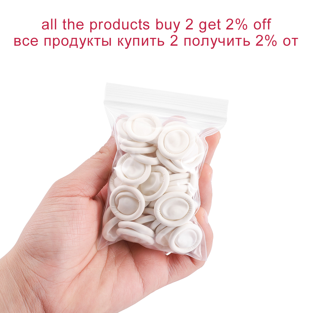50/100 個白使い捨て指先プロテクター手袋ゴム滑り止め指 - Disposable Gloves Nitrile のレビューと価格