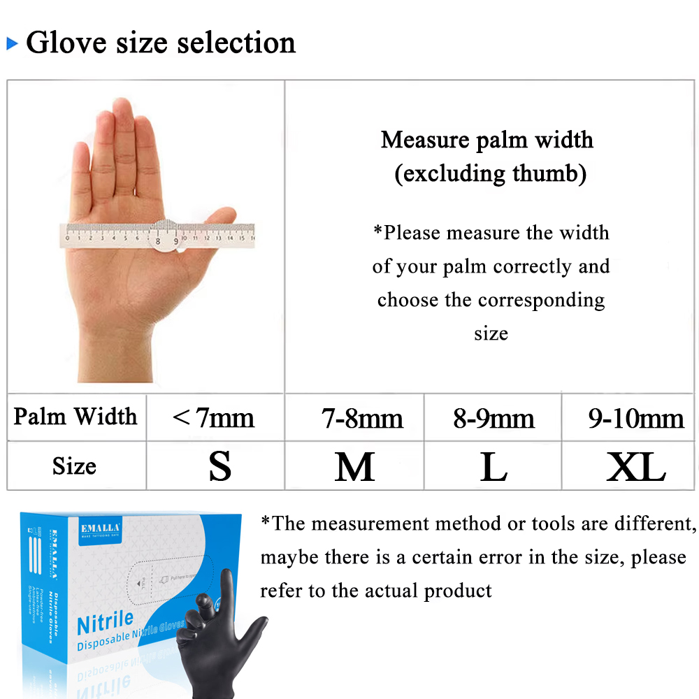 100/50/10 個使い捨てニトリルタトゥー手袋 S/M/ - Disposable Gloves Nitrile のレビューと価格