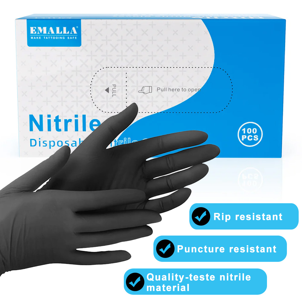 100/50/10 個使い捨てニトリルタトゥー手袋 S/M/ - Disposable Gloves Nitrile のレビューと価格