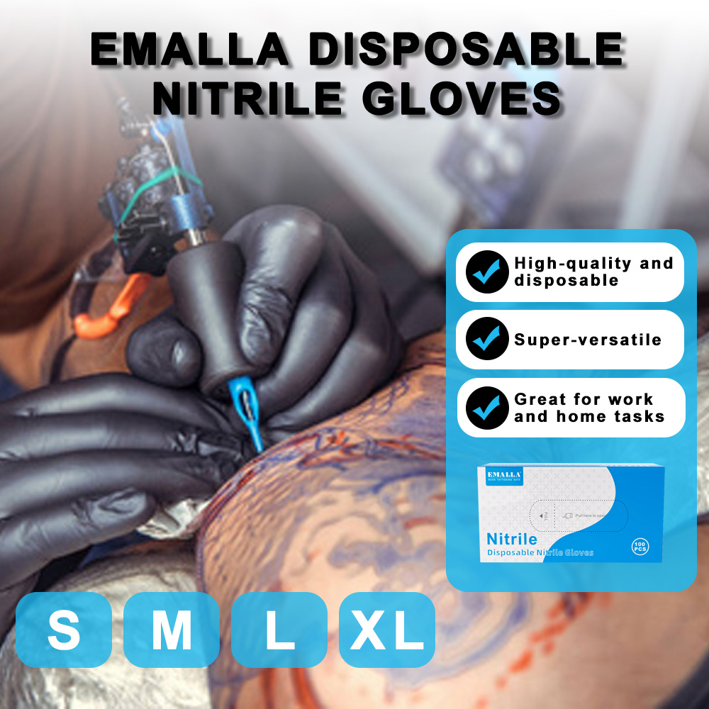 100/50/10 個使い捨てニトリルタトゥー手袋 S/M/ - Disposable Gloves Nitrile のレビューと価格