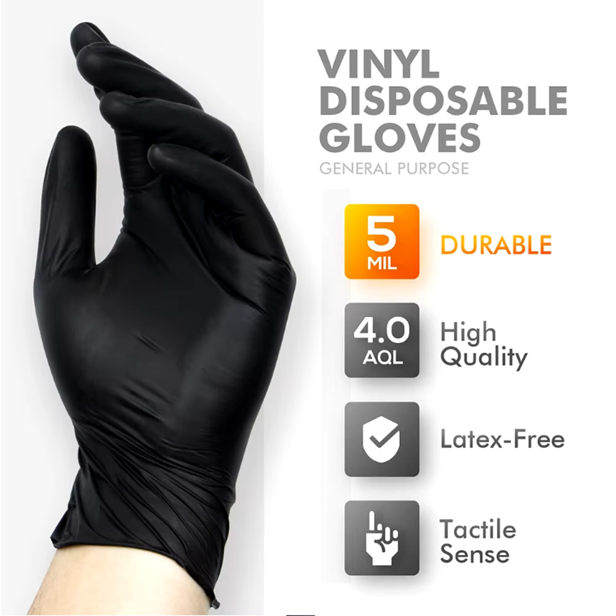 10/20/50/100 個袋入り使い捨て手袋黒使い捨て手袋 - Disposable Gloves Nitrile のレビューと価格