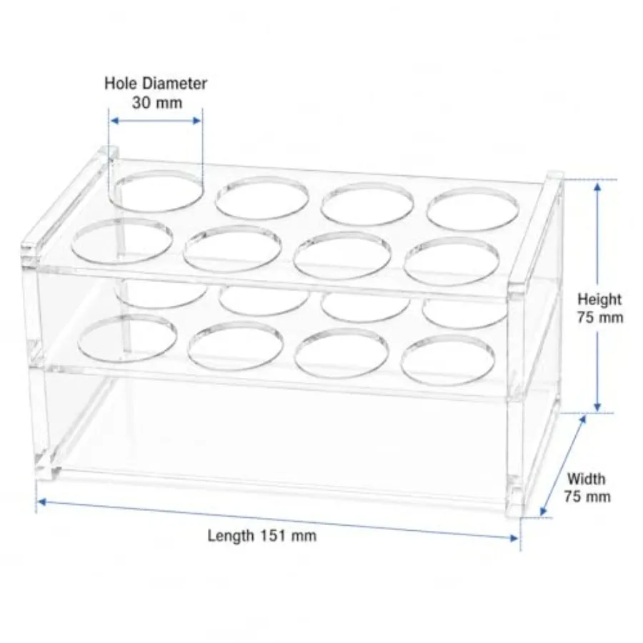 1個入り アクリル試験管ラック 8ウェル 50ML遠心管用、 - Centrifuge Tube Rack のレビューと価格