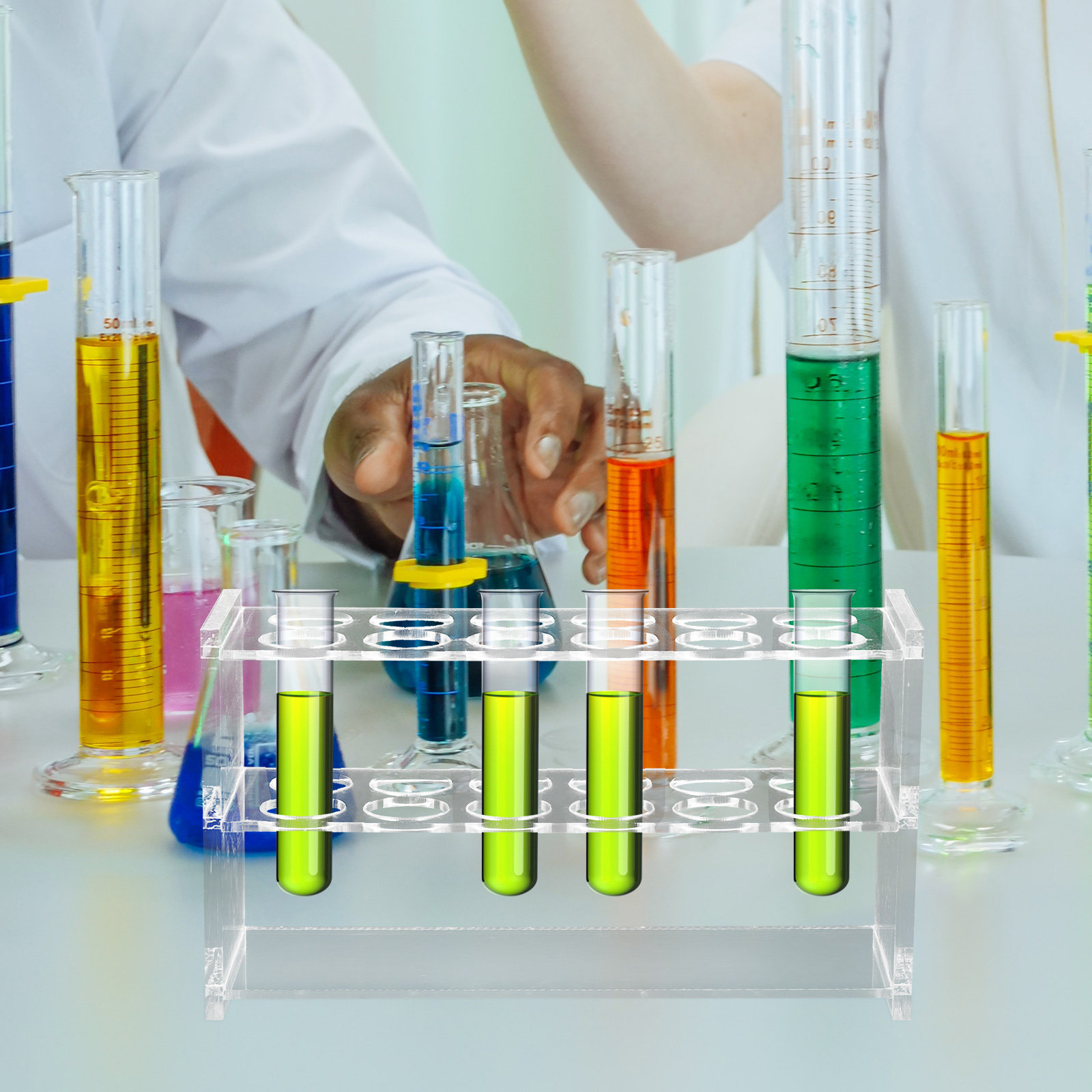 テストラック遠心分離管ホルダー 6 スロット再利用可能な実験 - Centrifuge Tube Rack のレビューと価格
