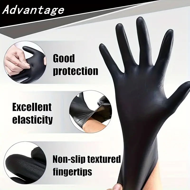 20 個黒使い捨てニトリル手袋 4Mil ラテックス & パ - Disposable Gloves Nitrile のレビューと価格