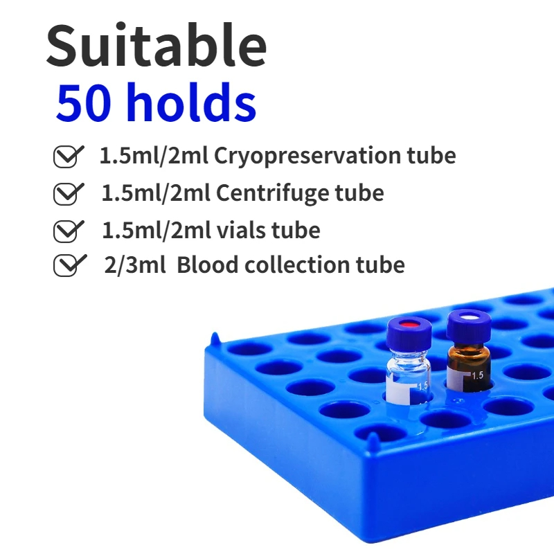 プラスチックバイアルラック 50 ホールド 12mm 1.5 - Centrifuge Tube Rack のレビューと価格