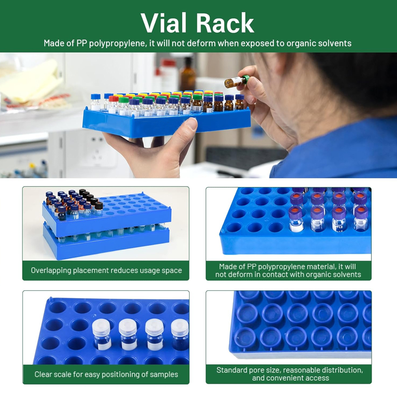プラスチックバイアルラック 50 ホールド 12mm 1.5 - Centrifuge Tube Rack のレビューと価格