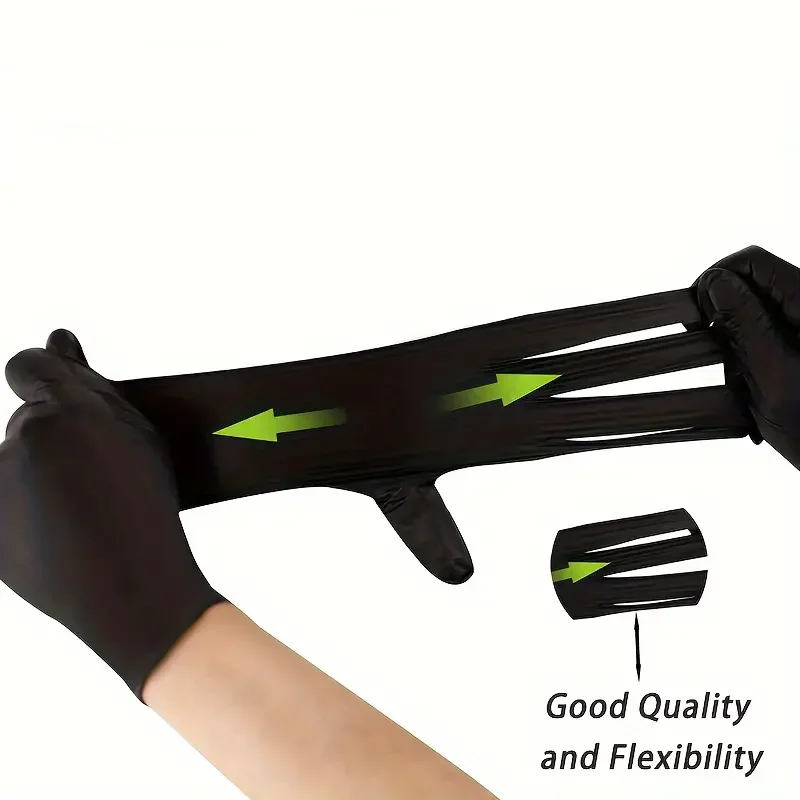 20/50/100 個使い捨てニトリル手袋滑り止め黒工業用手 - Disposable Gloves Nitrile のレビューと価格