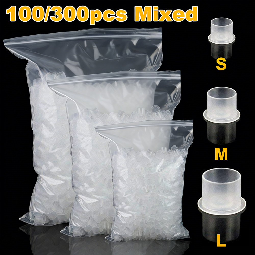 300/100 個タトゥーインクカップキャップ使い捨てマイク - Disposable Gloves Nitrile のレビューと価格