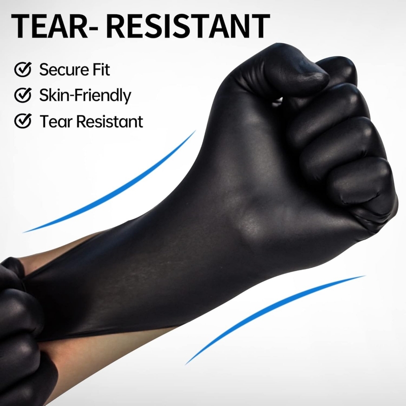 100 個黒ニトリル手袋使い捨てラテックスフリー産業安全作業 - Disposable Gloves Nitrile のレビューと価格