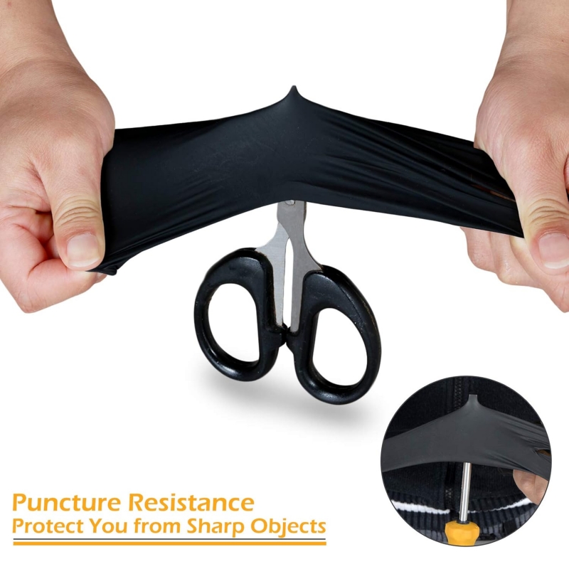100 個黒ニトリル手袋使い捨てラテックスフリー産業安全作業 - Disposable Gloves Nitrile のレビューと価格